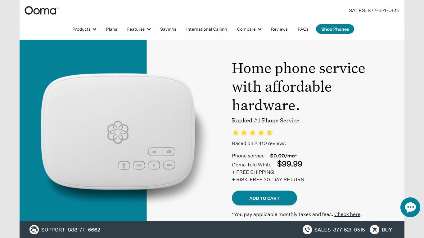 Free Home Phone Service $0/mo. Ranked #1 Phone Service - Ooma