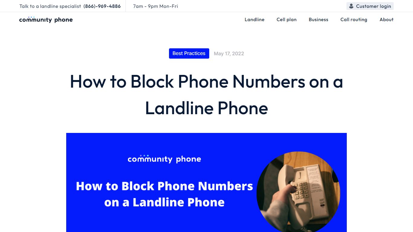 How to Block Phone Numbers on a Landline Phone - Community Phone